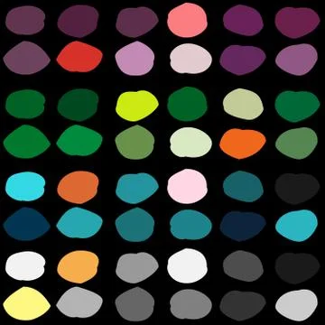 Color ink blots seamless vector pattern Stock Illustration