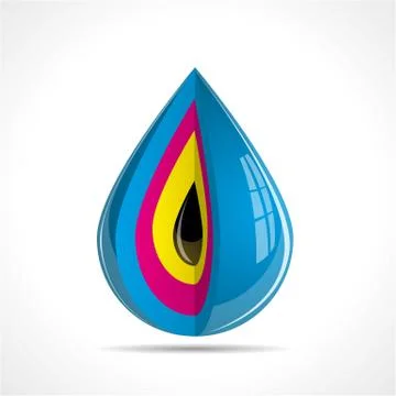 Color ink drop Stock Illustration