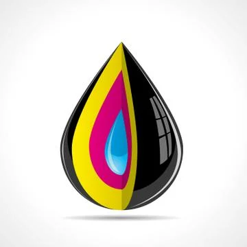 Color ink drop Stock Illustration