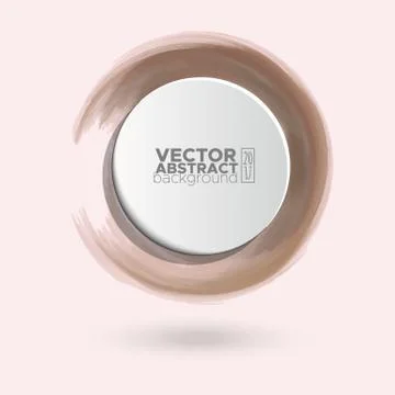 Color ink round stroke on white Stock Illustration