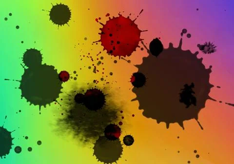 Color ink splashes Stock Illustration