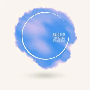 Color ink spots, white background Illustrazione stock
