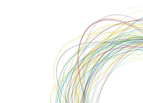 Color interlaced lines on a white background Stock Illustration