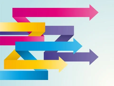 Color intertwined arrows Stock-Illustration