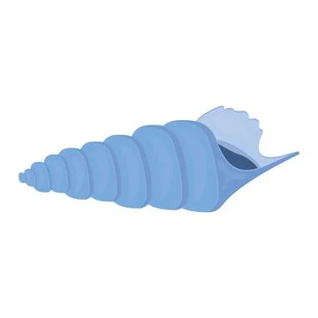 Color isolated seashell, isolated vector illustration in cartoon style Stock Illustration