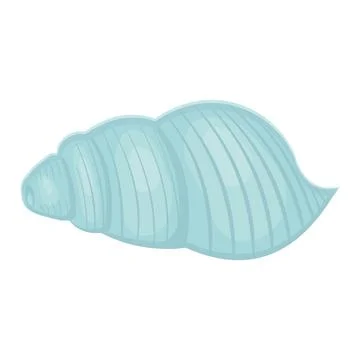 Color isolated seashell, isolated vector illustration in cartoon style Stock Illustration