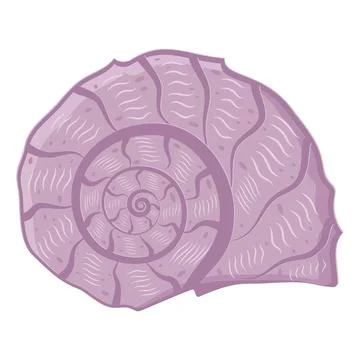Color isolated seashell, isolated vector illustration in cartoon style Stock Illustration