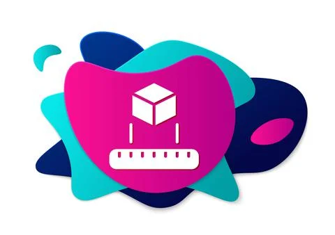 Color Isometric cube icon isolated on white background. Geometric cubes solid Stock Illustration
