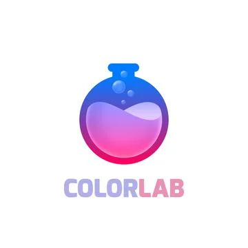 Color lab logo template Stock Illustration