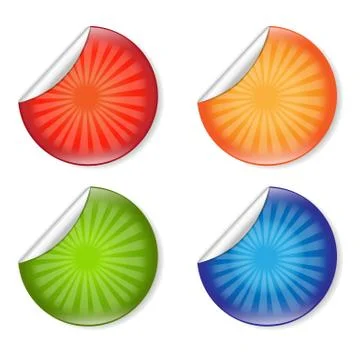 Color labels set Stock Illustration