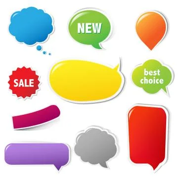Color labels set with text Stock Illustration