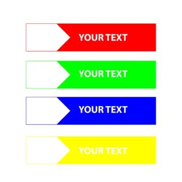 Color labels on white background Stock Illustration
