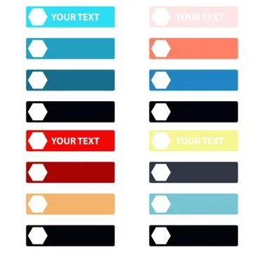 Color labels on white background Stock Illustration