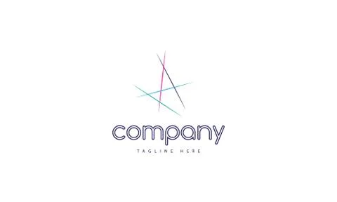 Color Laser vector logo image Stock Illustration