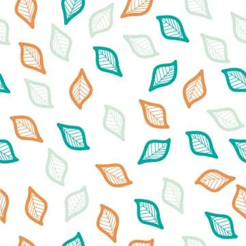 Color leaf vector Seamless pattern Stock Illustration