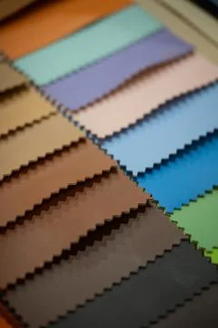 Color leather sampler Stock Photos