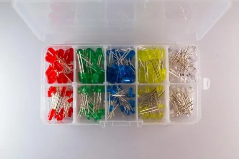 Color led in the box Stock Photos