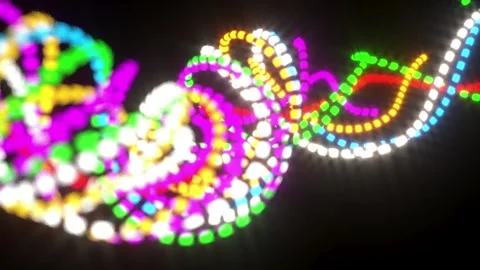 Color led neon dots on black bg able to loop endless Stock Footage 316588565