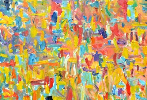 Color of lifes. Expressionist mood, texture Brush paint drawn vivid colorfu.. Stock Illustration