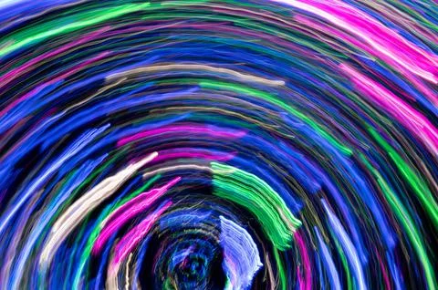 Color light cycle lines, background, light trail. Stock Photos