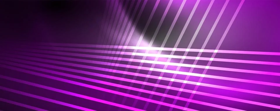 Color light with lines, outer space background, bright rays Stock Illustration