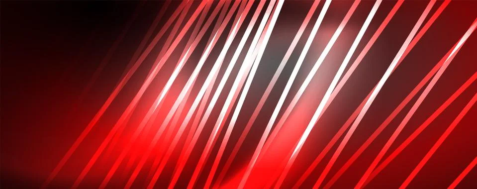 Color light with lines, outer space background, bright rays Illustrazione stock