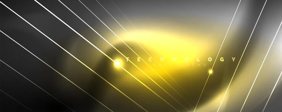 Color light with lines, outer space background, bright rays Stock Illustration