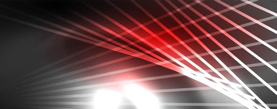 Color light with lines, outer space background, bright rays Stock Illustration