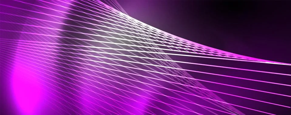 Color light with lines, outer space background, bright rays Stock Illustration