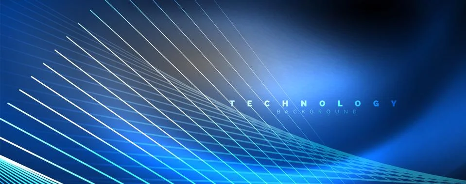 Color light with lines, outer space background, bright rays Stock Illustration