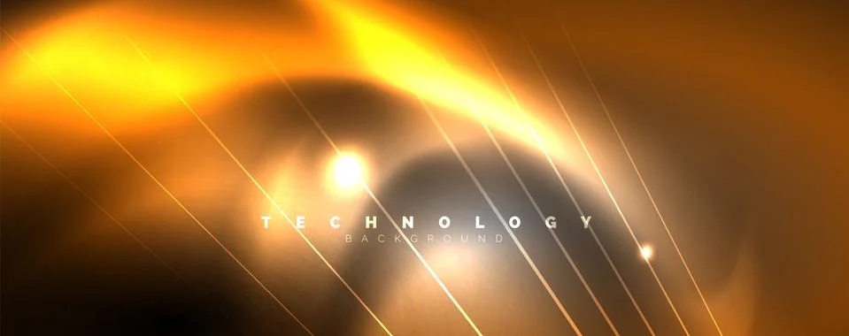 Color light with lines, outer space background, bright rays Stock Illustration