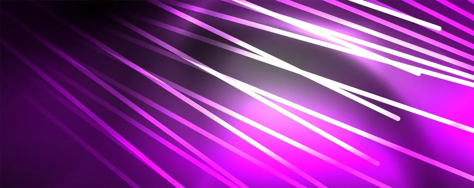Color light with lines, outer space background, bright rays Illustrazione stock