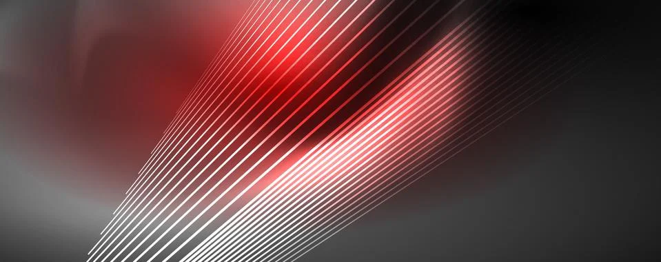 Color light with lines, outer space background, bright rays Illustrazione stock