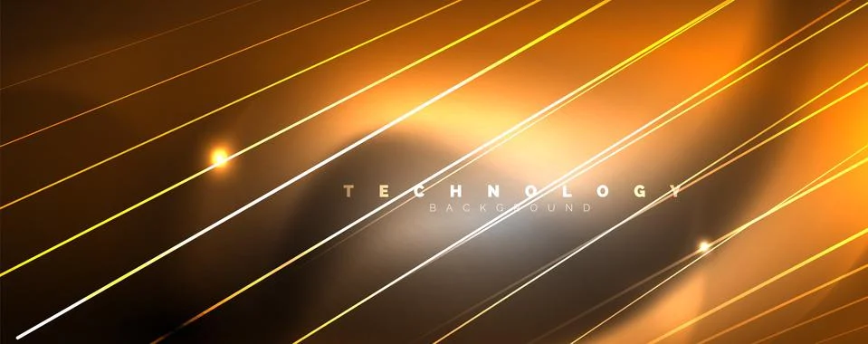 Color light with lines, outer space background, bright rays Stock Illustration