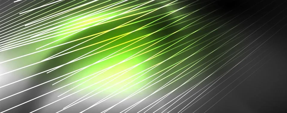 Color light with lines, outer space background, bright rays Stock Illustration