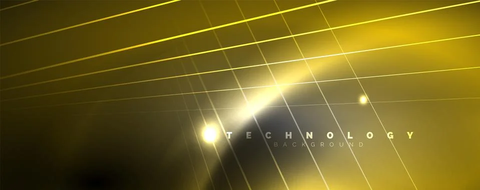 Color light with lines, outer space background, bright rays Stock Illustration