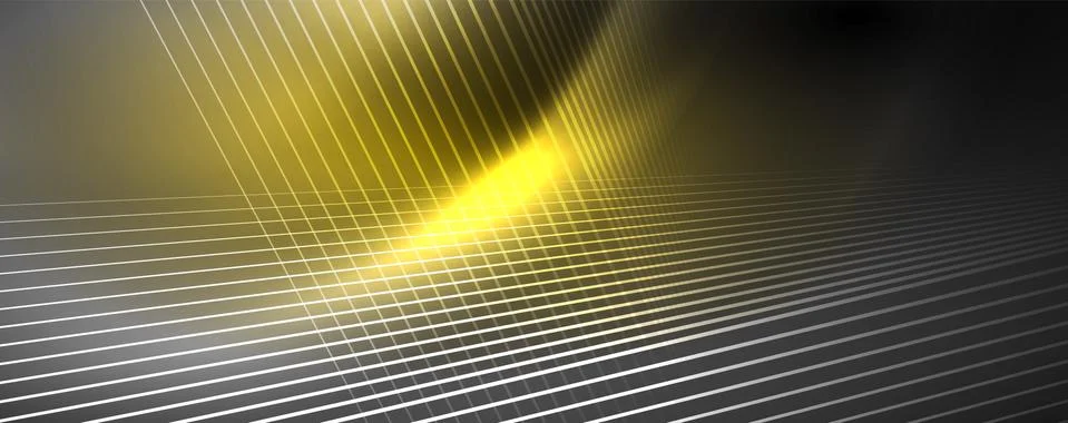 Color light with lines, outer space background, bright rays Stock Illustration