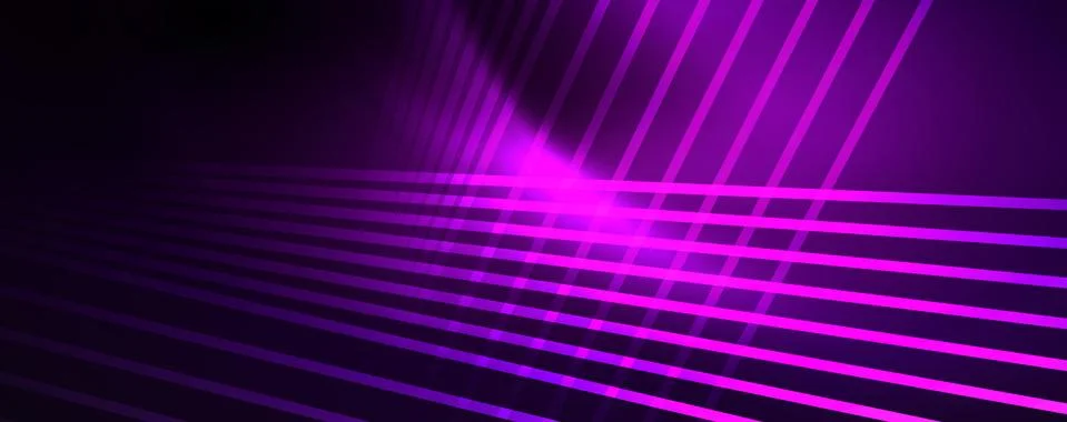 Color light with lines, outer space background, bright rays Illustrazione stock