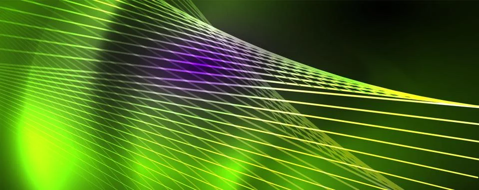 Color light with lines, outer space background, bright rays Illustrazione stock