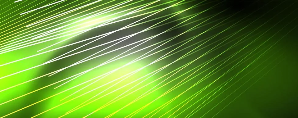 Color light with lines, outer space background, bright rays Illustrazione stock