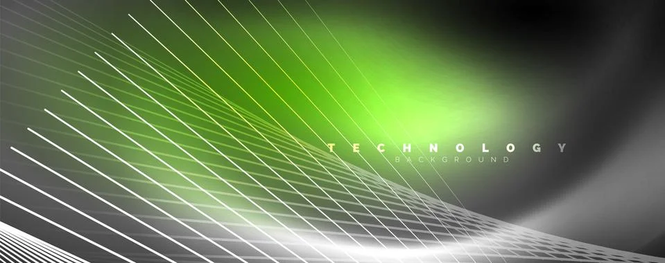 Color light with lines, outer space background, bright rays Stock Illustration