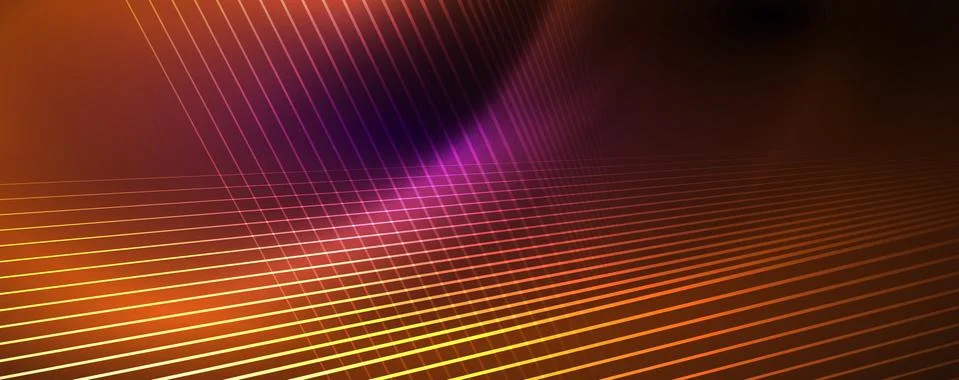 Color light with lines, outer space background, bright rays Stock Illustration