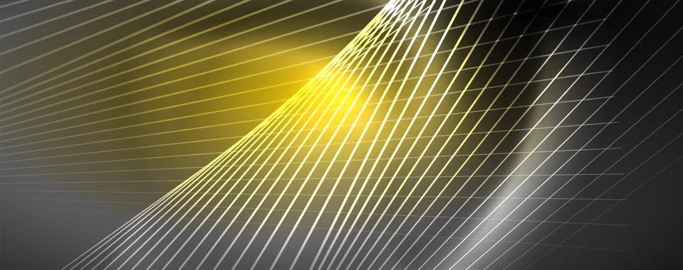 Color light with lines, outer space background, bright rays Stock Illustration