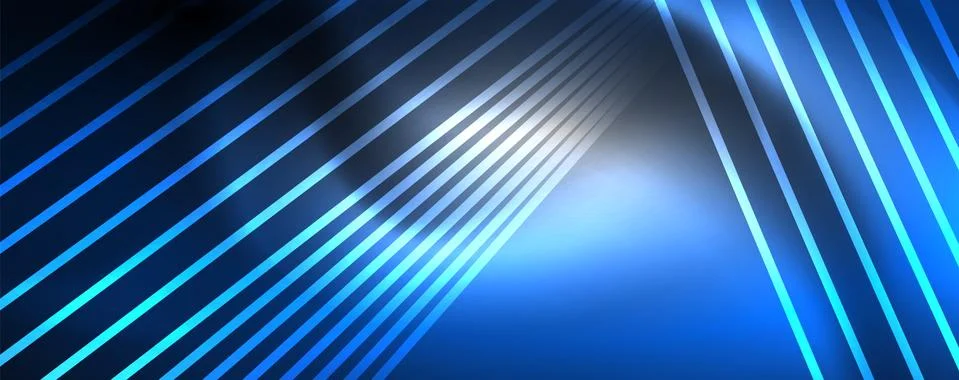 Color light with lines, outer space background, bright rays Stockillustratie