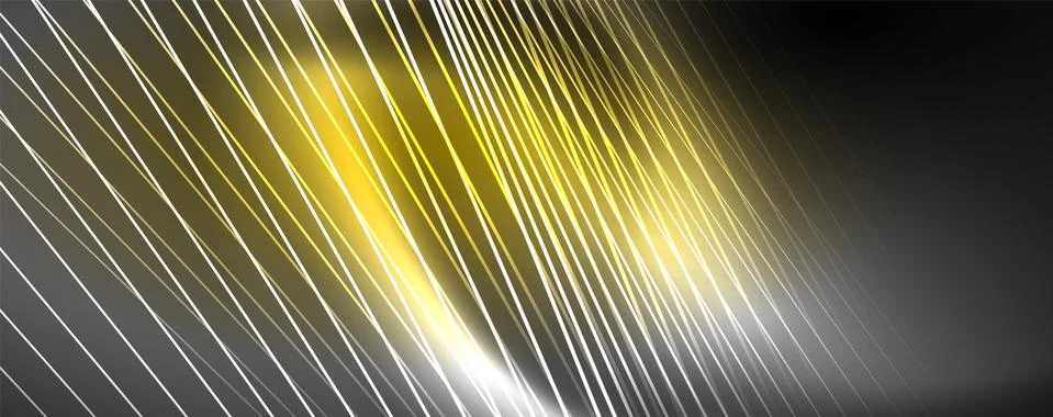 Color light with lines, outer space background, bright rays Stock Illustration