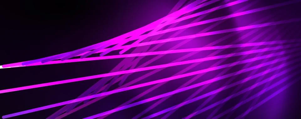 Color light with lines, outer space background, bright rays Illustrazione stock