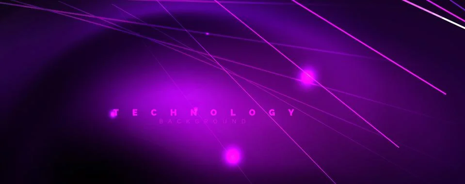 Color light with lines, outer space background, bright rays Stock Illustration