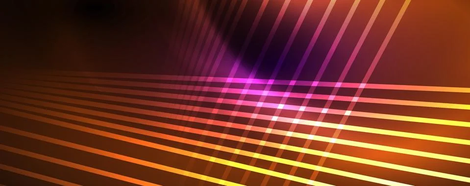 Color light with lines, outer space background, bright rays イラスト素材