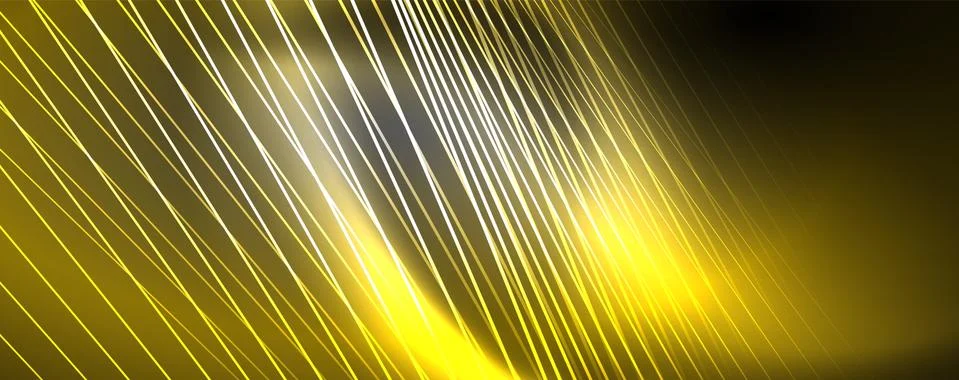 Color light with lines, outer space background, bright rays Illustrazione stock