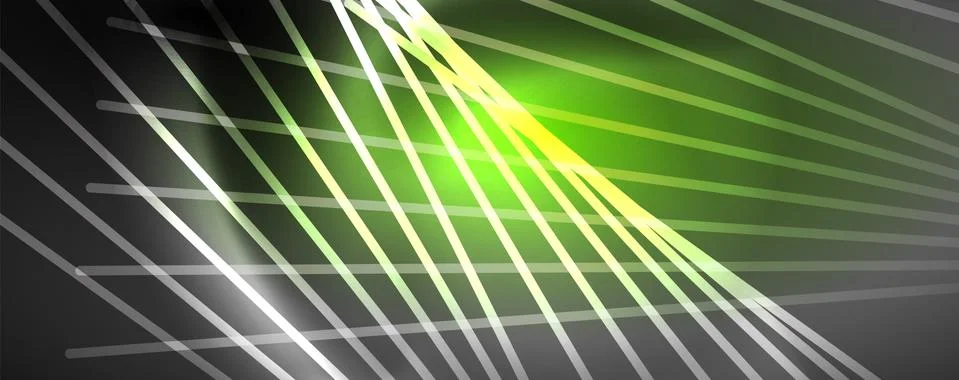 Color light with lines, outer space background, bright rays Illustrazione stock